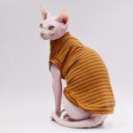 Cotton Stripes Breathable Sphynx Cat Clothes