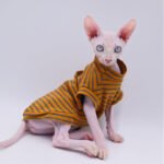 Cotton Stripes Breathable Sphynx Cat Clothes - Image 5