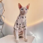 Cotton Print Lightweight Fabric Sphynx Cat Clothes