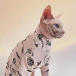 Cotton Print Lightweight Fabric Sphynx Cat Clothes - Image 5
