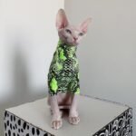 Cotton Print Lightweight Fabric Sphynx Cat Clothes - Image 2
