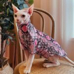 Cotton Print Lightweight Fabric Sphynx Cat Clothes - Image 8