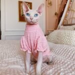 Cotton Frill Trim Breathable Sphynx Cat Clothes - Image 3