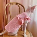 Cotton Frill Trim Breathable Sphynx Cat Clothes - Image 2
