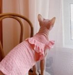 Cotton Frill Trim Breathable Sphynx Cat Clothes - Image 7