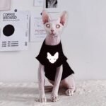 Cotton Print Reflective strip Sphynx Cat Clothes - Image 3