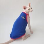 Cotton Stripes Lightweight Fabric Sphynx Cat Clothes - Image 3