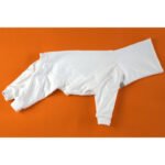 White Cotton-Blend Dog Jumpsuit - Warm Four-Legged Turtleneck for Italian Greyhounds - Image 8