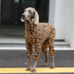Luxe Leopard Fleece Jumpsuit - High-Stretch Thermal Pajamas for Big Dogs & Athletic Breeds - Image 4