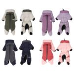 Full-Body Dog Snowsuit | Winter Coat with Back Zipper & High Collar, Padded Fleece-Lined Body Warmer - Image 17