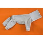 White Cotton-Blend Dog Jumpsuit - Warm Four-Legged Turtleneck for Italian Greyhounds - Image 10