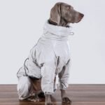 Puffy Silver Snow Suit - High-Collar Thermal Jumpsuit for Big Dogs - Image 5