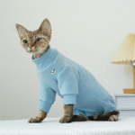 Sphynx Cat Winter Clothes - Warm Fleece Turtleneck Jumpsuit for Hairless Cats - Image 2
