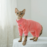 Sphynx Cat Winter Clothes - Warm Fleece Turtleneck Jumpsuit for Hairless Cats - Image 8