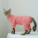 Sphynx Cat Winter Clothes - Warm Fleece Turtleneck Jumpsuit for Hairless Cats - Image 5