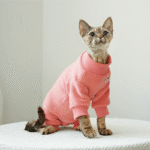 Sphynx Cat Winter Clothes - Warm Fleece Turtleneck Jumpsuit for Hairless Cats - Image 4