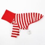 Red & White Striped Dog Sweater - High-Stretch Cotton Turtleneck for Italian Greyhounds - Image 3