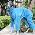 Cozy Solid Fleece Jumpsuit - High-Neck Thermal Base Layer for Whippets & Italian Greyhounds - Image 2