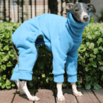 Cozy Solid Fleece Jumpsuit - High-Neck Thermal Base Layer for Whippets & Italian Greyhounds - Image 4