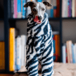 Zebra Print Fleece Dog Jumpsuit - Warm High-Neck Onesie for Italian Greyhounds & Whippets - Image 6