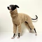 Double-faced Pile High Neck Four-legged jumpsuit Greyhound Clothes - Image 2