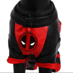 Deadpool Dog Cosplay Costume Set - Full Body Outfit with Boots & Harness for Small Dogs - Image 3