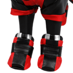 Deadpool Dog Cosplay Costume Set - Full Body Outfit with Boots & Harness for Small Dogs - Image 4