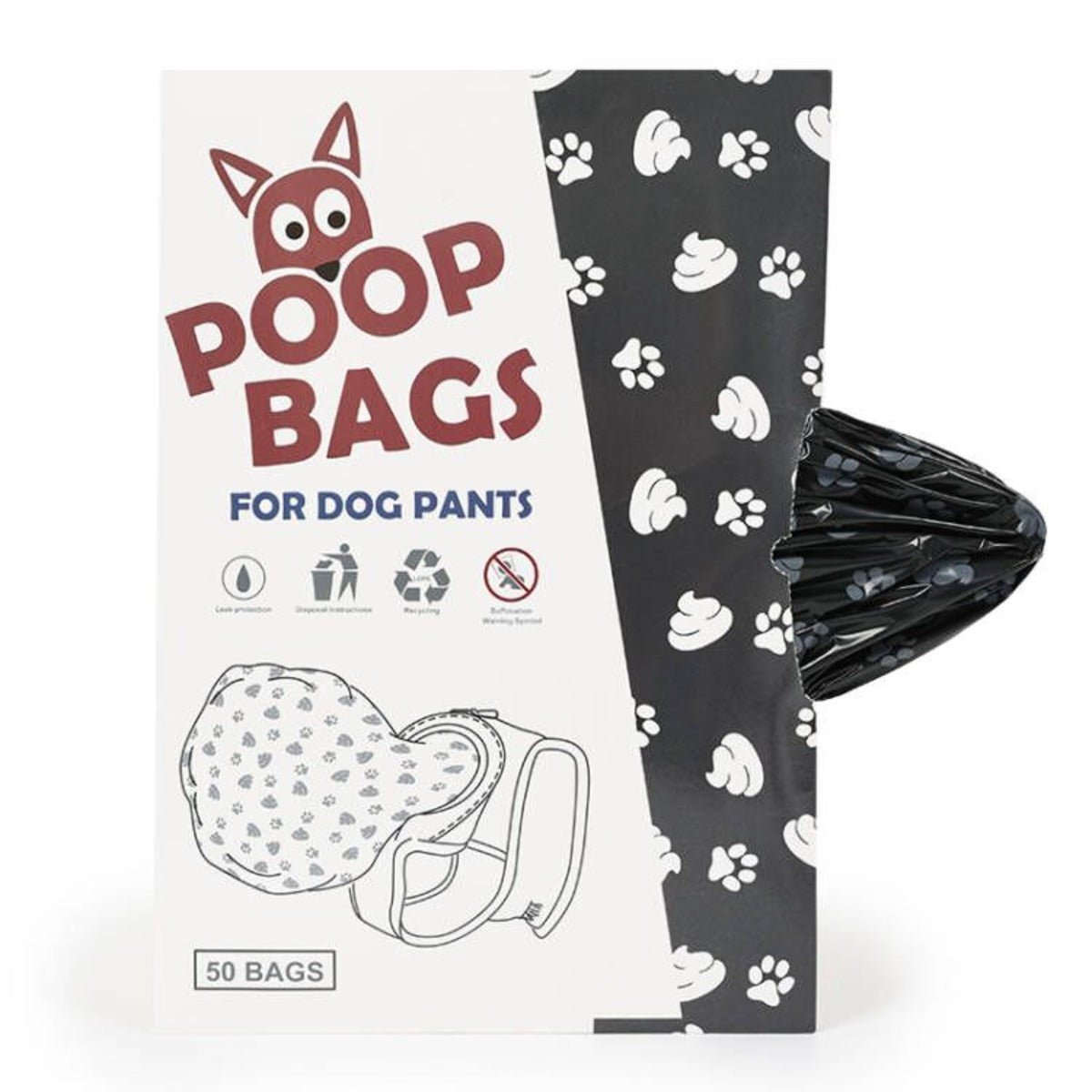 Dog Poop Collector Harness | Diaper Support Sling for Senior Dog Incontinence, Hands-Free Poop Catcher System